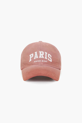 The Jeremy Baseball Cap University Paris in Washed Faded Terracotta