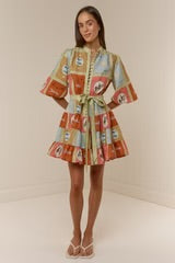 The Ruba Mini Dress Maya Tile