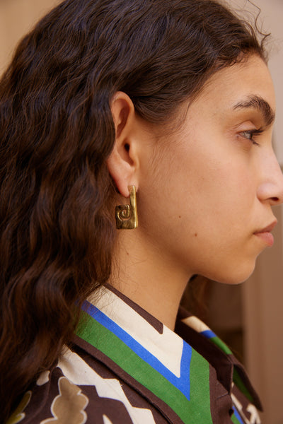 The Le Jardin Long Spiral Earrings