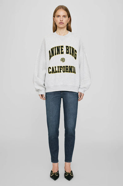 The Jaci Sweatshirt Anine Bing California in Heather Grey