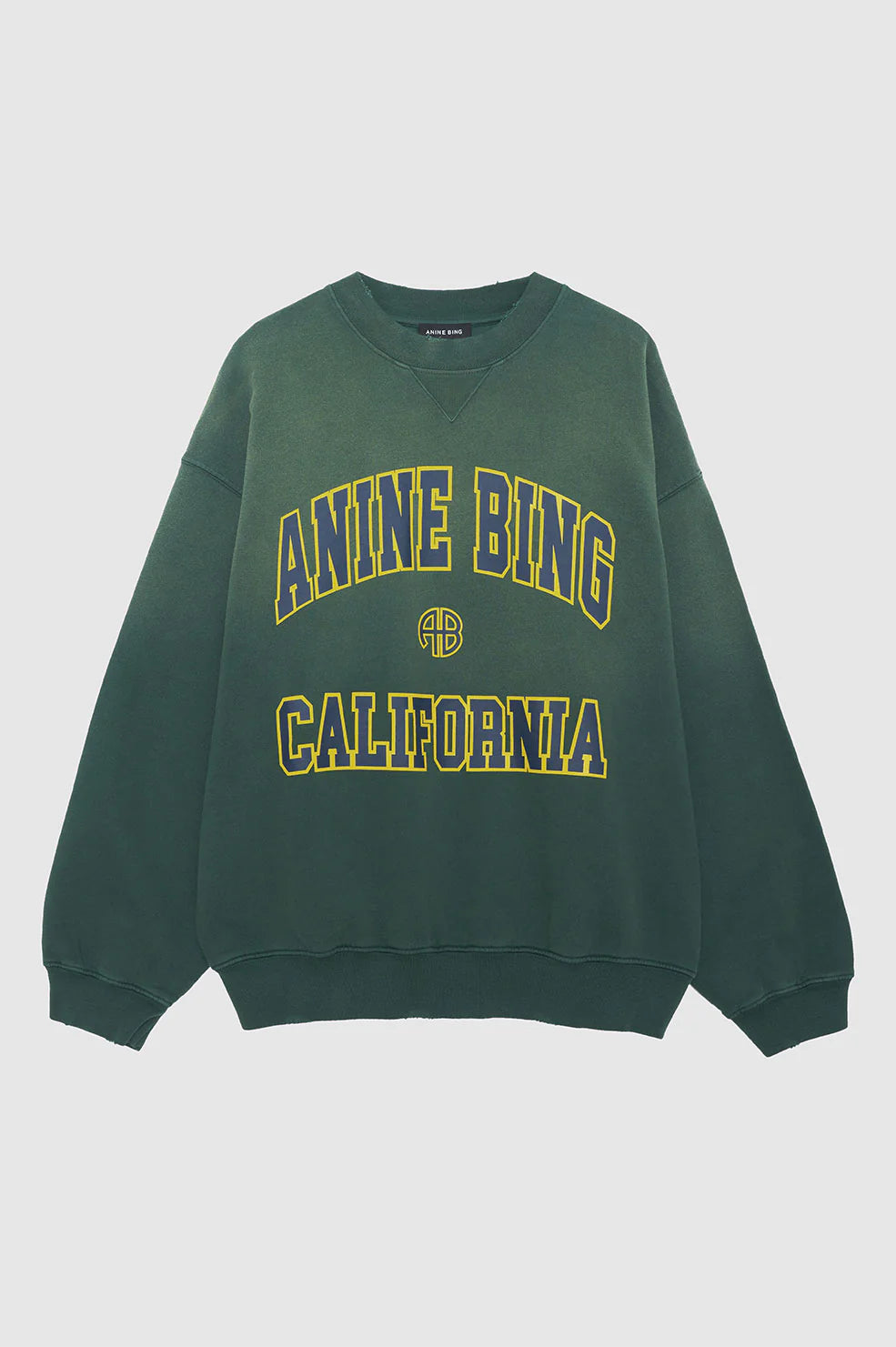 The Jaci Sweatshirt Anine Bing California in Washed Faded Green