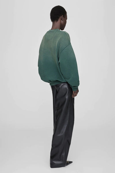 The Jaci Sweatshirt Anine Bing California in Washed Faded Green
