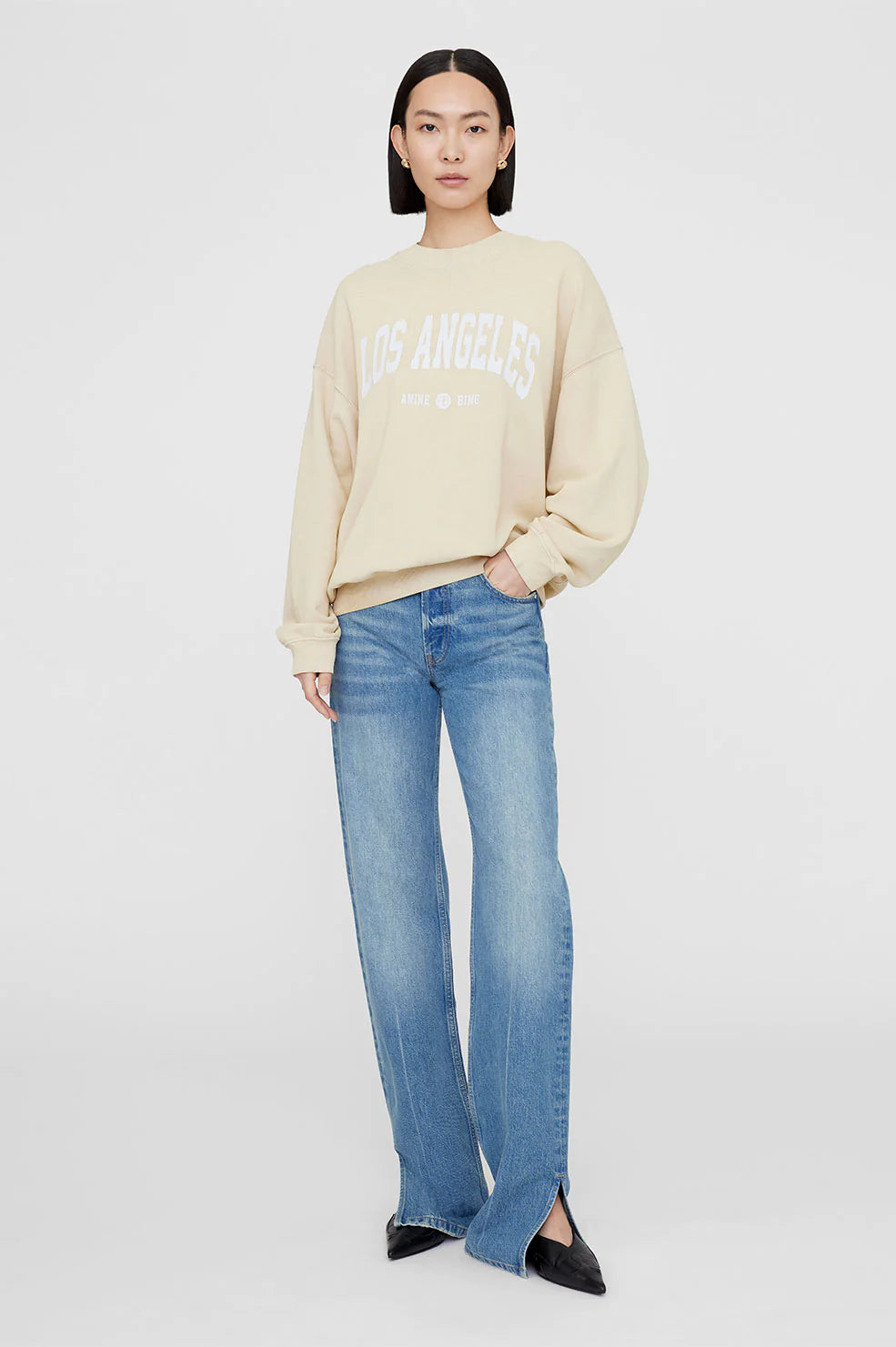 The Jaci Sweatshirt University Los Angeles in Faded Yellow