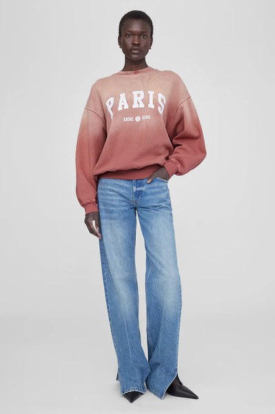 The Jaci Sweatshirt University Paris in Washed Faded Terracotta