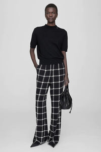 The Owen Pant in Black and White Plaid