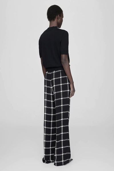 The Owen Pant in Black and White Plaid