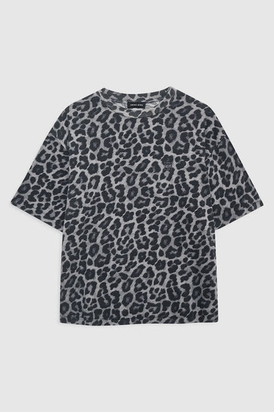 The Cohen Tee in Grey Leopard