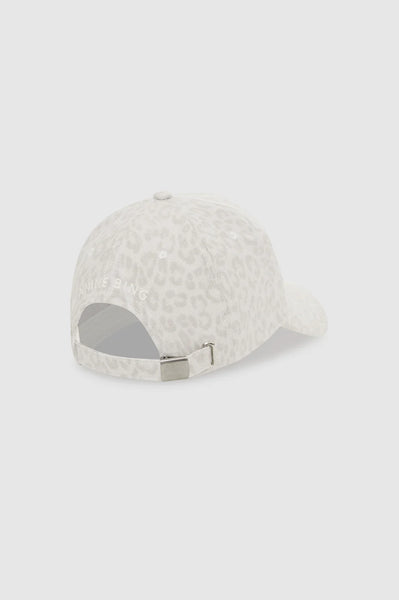 The Jeremy Baseball Cap in Washed White Leopard