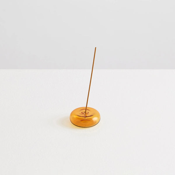 The Pebble Incense Holder in Amber