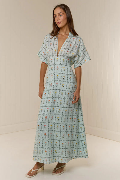 The Jasmine Dress in Calypso Tile