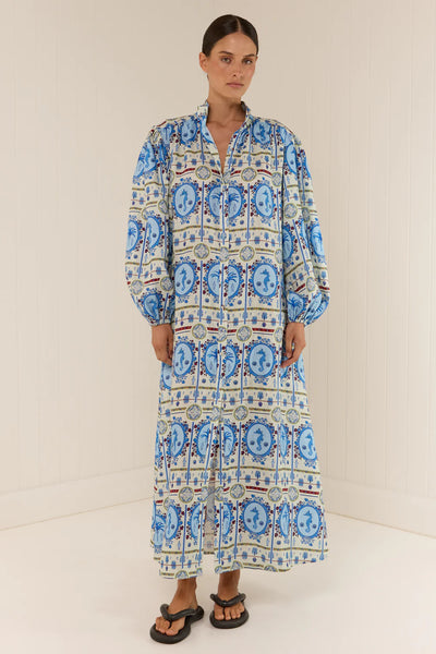 The Noddy Dress in Lagoona Tile