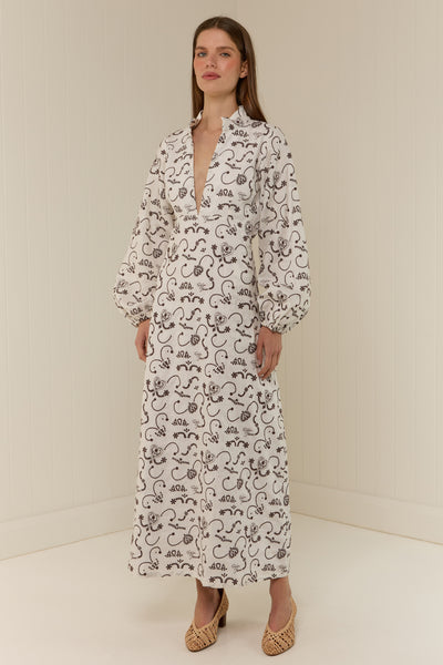 The Josie Dress in Regatta Embroidery