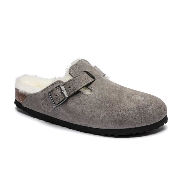 The Boston Shearling in Suede Leather