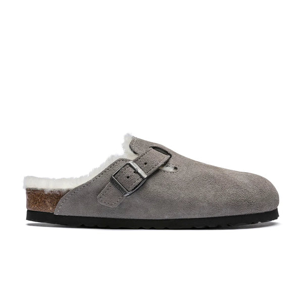 The Boston Shearling in Suede Leather