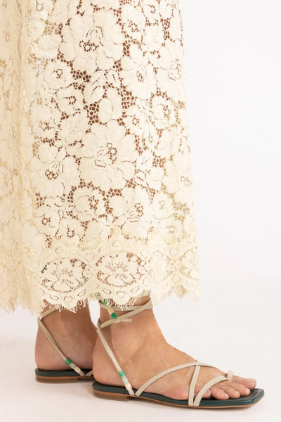 The Tilly Lace Skirt in Green Tea